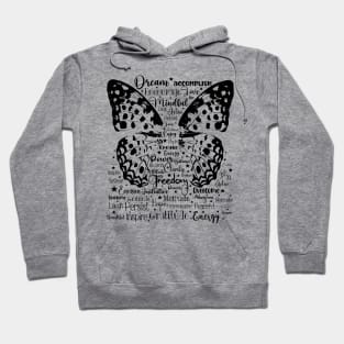 Inspirational Wings in Dark Font Hoodie